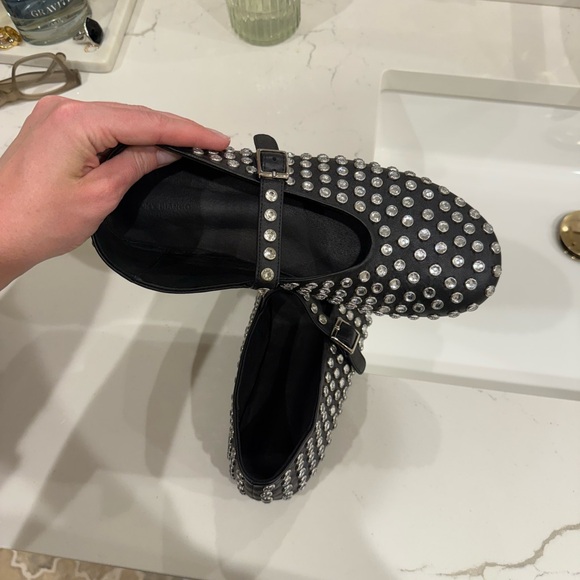 Tony Bianco Studded Black Mary Jane Shoes - Picture 4 of 7